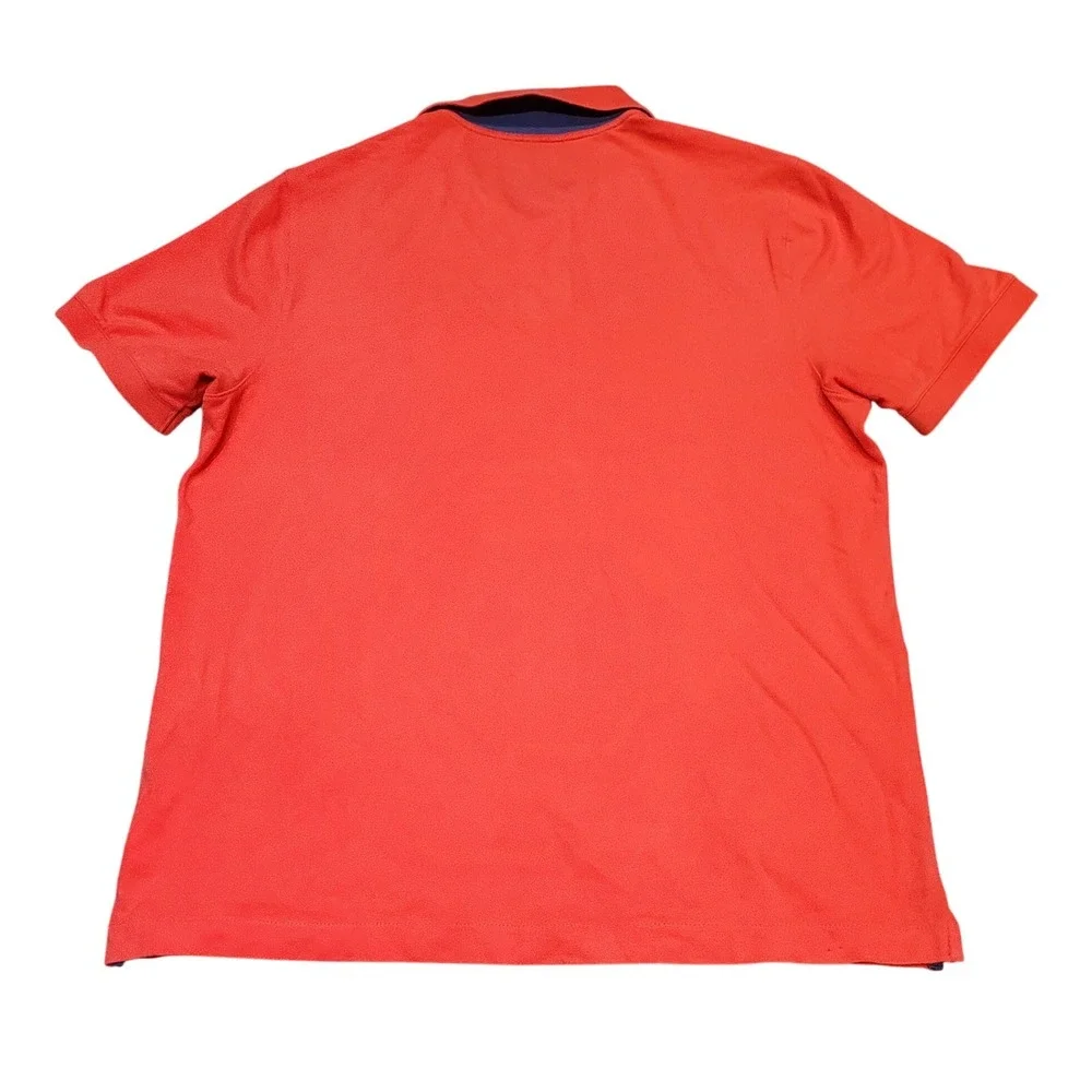 Vineyard Vines Mens Medium Slim Fit Polo Shirt Red Whale Logo SS Preppy Golf